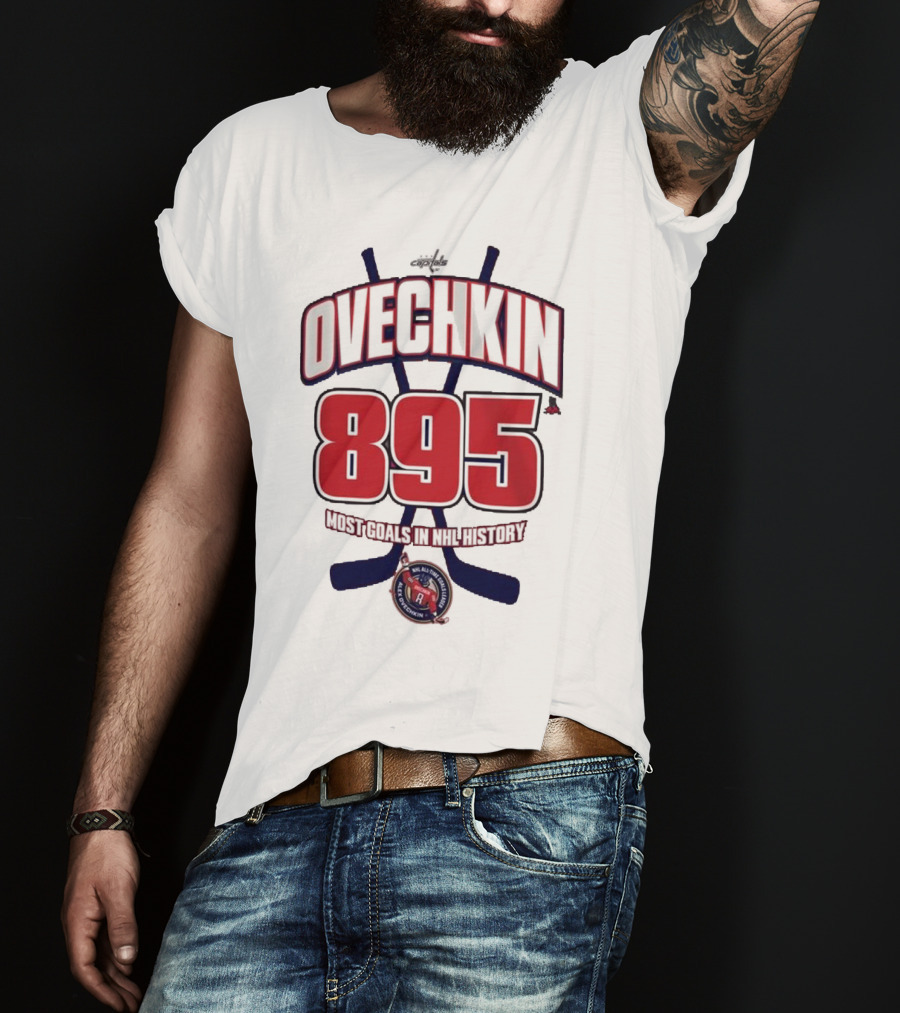 Ovechkin 895 Goals NHL History Washington Capitals T-Shirt