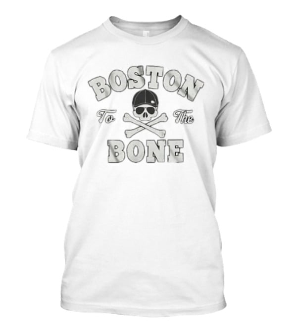 Boston To The Bone Skull Crossbones Irish Vintage T-Shirt