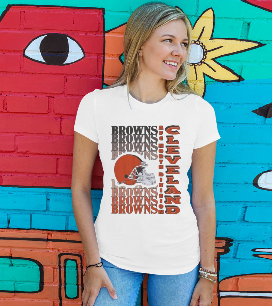 Cleveland Browns AFC North Division Browns Helmet T-Shirt