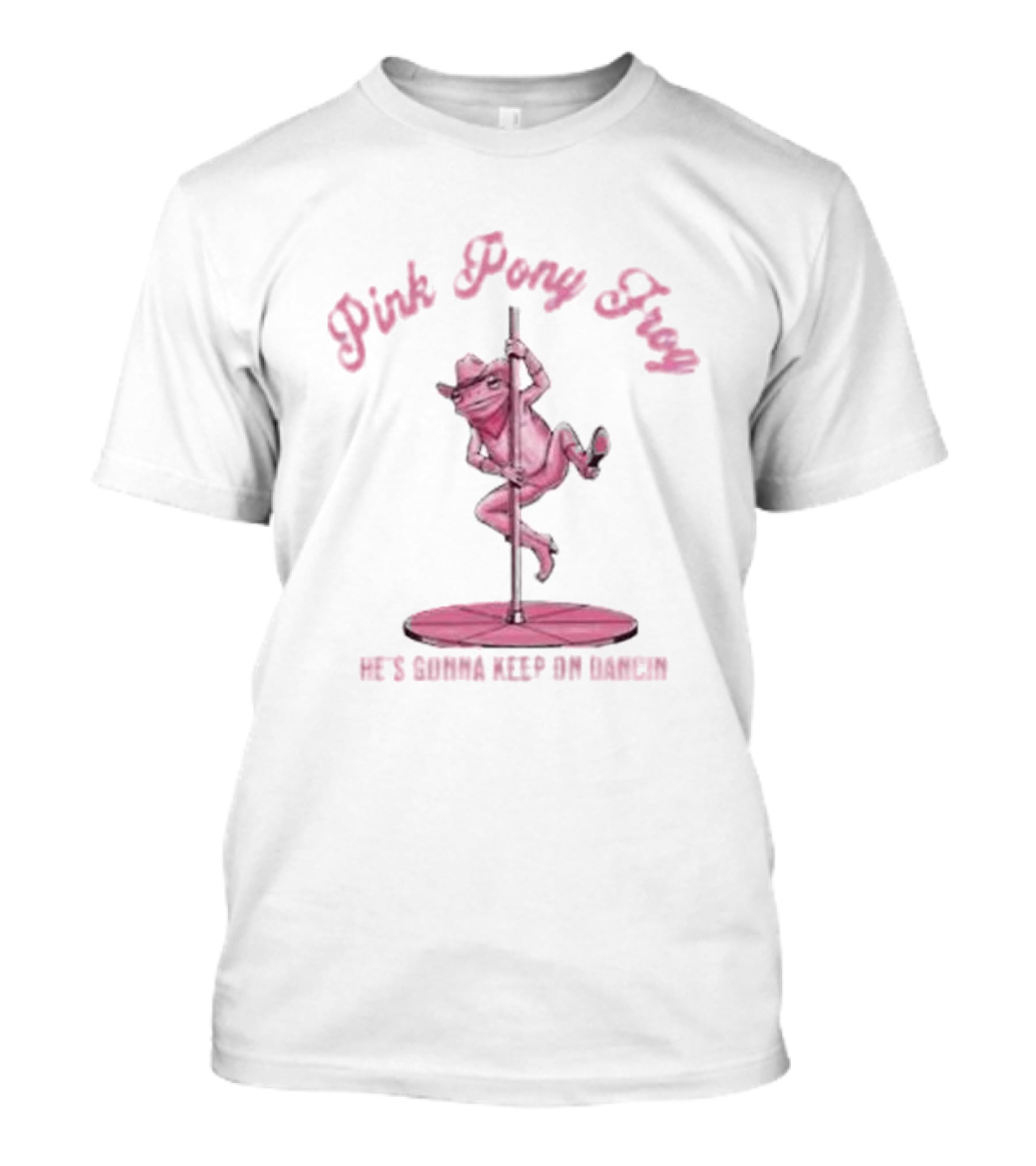 Pink Pony Frog He's Gonna Keep On Dancin' Cowboy Theme T-Shirt
