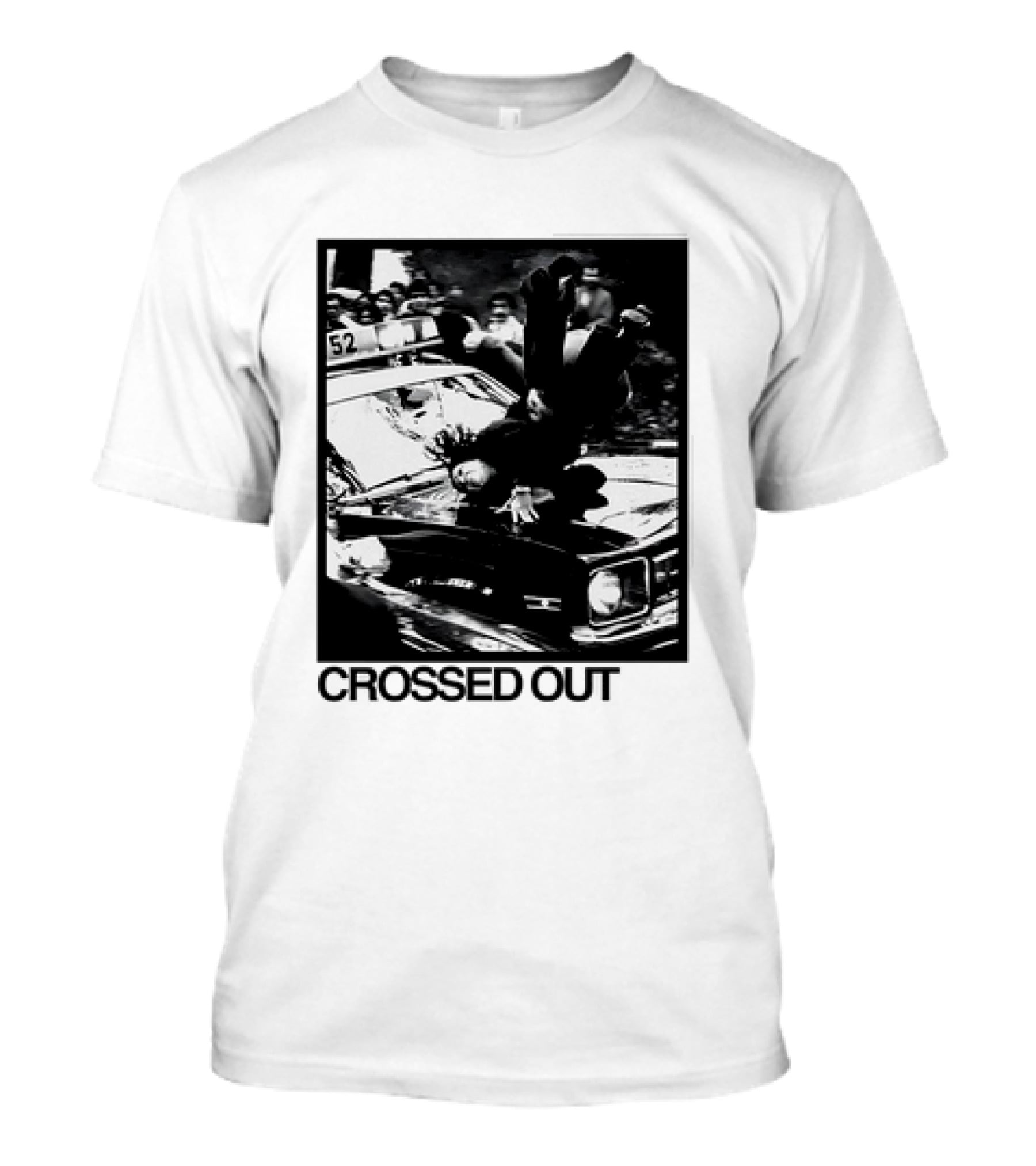 Crossed Out Never Forget Protest Scene Vintage Photography T-Shirt