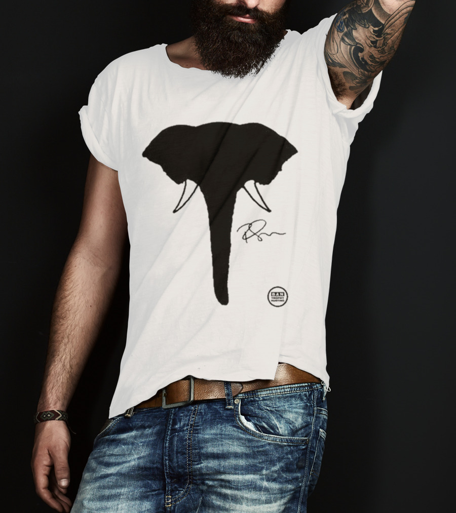 Ricky Gervais Elephant Silhouette T-Shirt