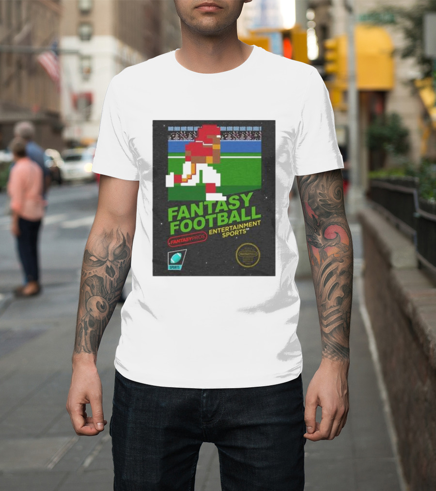 Fantasy Football Fantasypros Entertainment Sports Retro Pixel Art Player T-Shirt