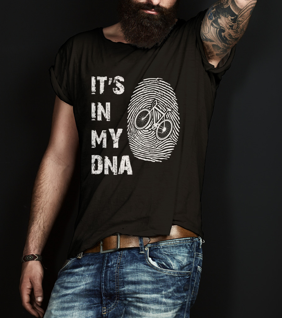 IT'S IN MY DNA Bicycle Fingerprint T-Shirt