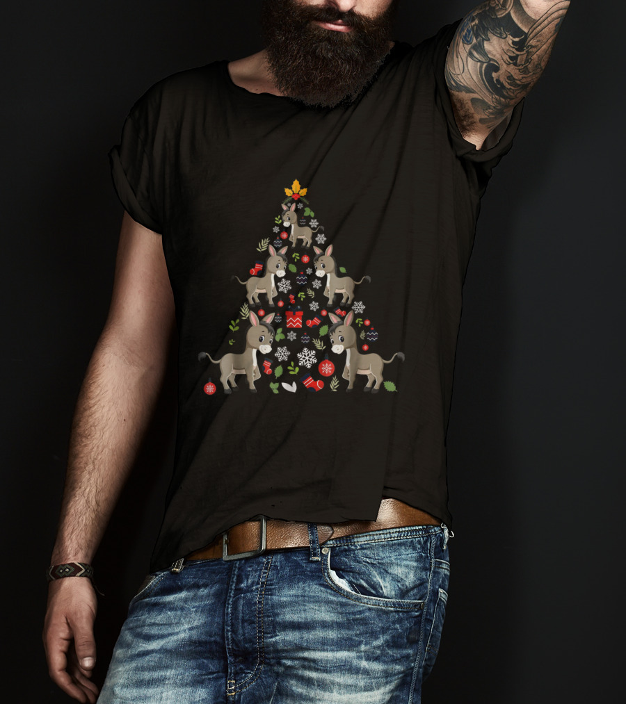 Donkey Ornament Christmas Tree Decor Copy T-Shirt