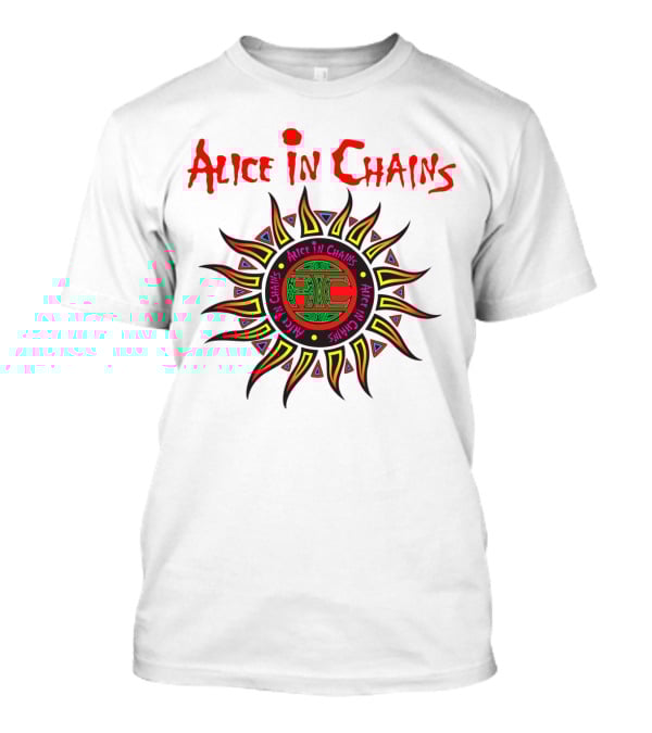 Alice In Chains Sun Graphic Logo With Circular Text T-Shirt