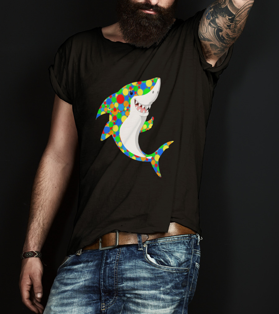 Polka Dot Shark Celebration For International Dot Day T-Shirt