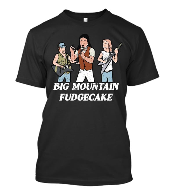 BIG MOUNTAIN FUDGECAKE Rock Band Trio With Microphone And Guitars T-Shirt