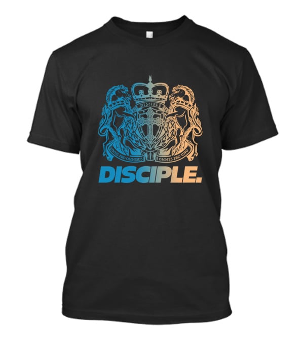 DISCIPLE Omnes Pro Uno Unus Pro Omnibus Crest T-Shirt