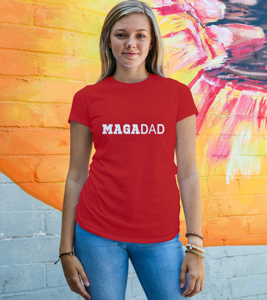 MAGA Dad Bold Red T-Shirt