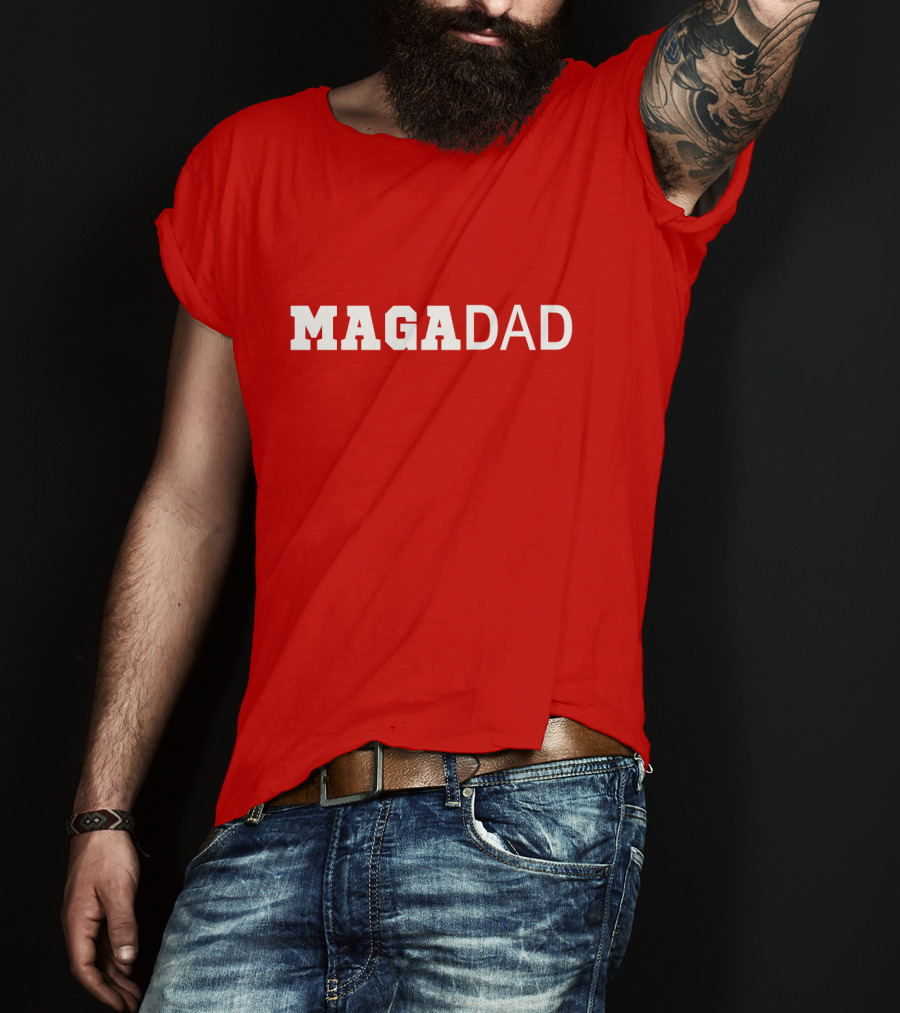 MAGA Dad Bold Red T-Shirt