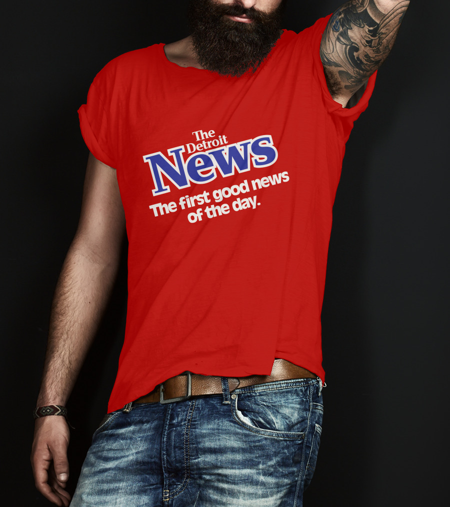 The Detroit News The First Good News Of The Day Vintage Shirrt T-Shirt