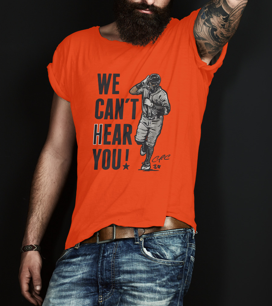 We Can't Hear You Baseball Celebration CFC 37 T-Shirt