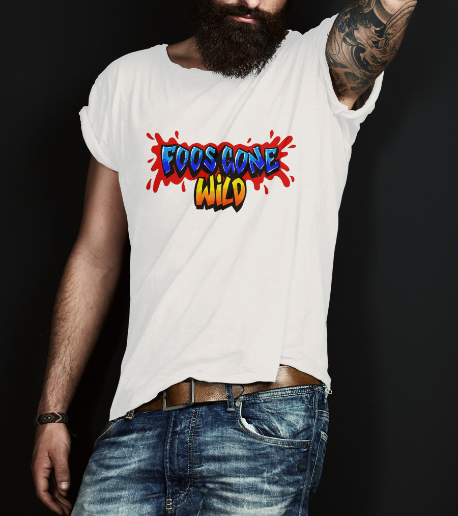 Foos Gone Wild Colorful Graffiti T-Shirt