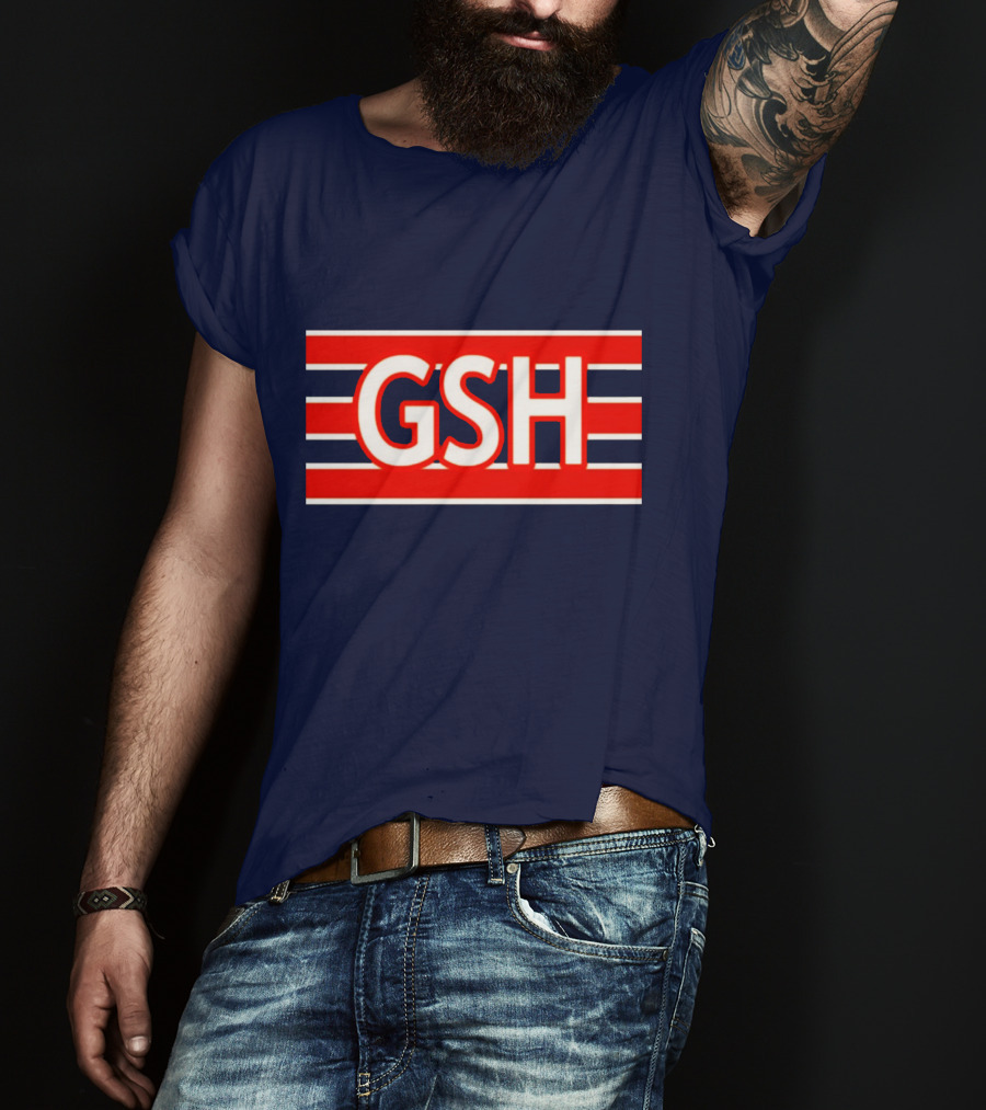 GSH Chicago Bears Stripe Emblem T-Shirt