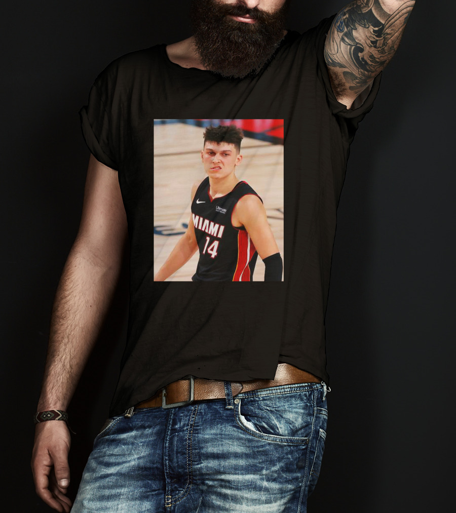 Miami 14 Tyler Herro Snarl Basketball Moment T-Shirt
