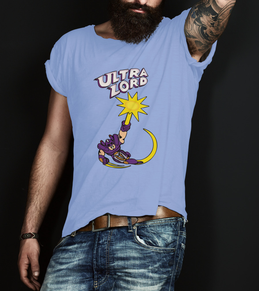 Ultra Lord Heroic Superhero Holding Star Power Burst T-Shirt