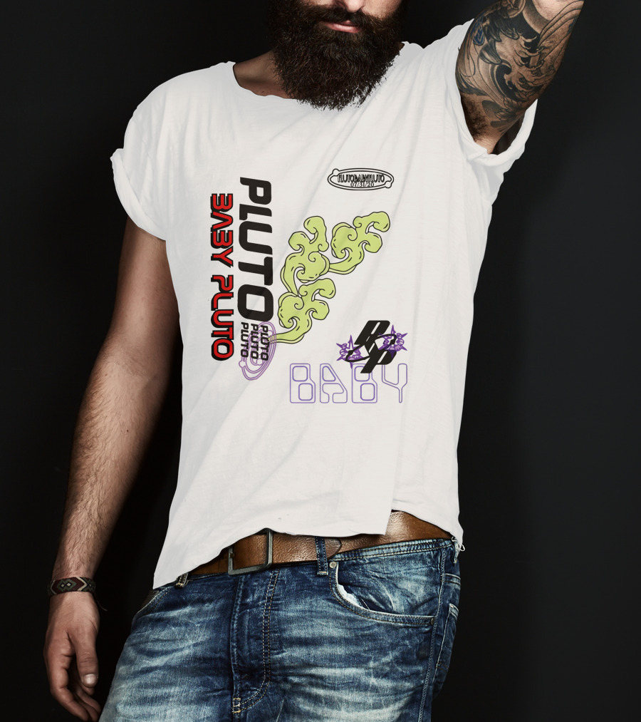 Pluto Baby Pluto Futuristic Exodus Vibrations T-Shirt