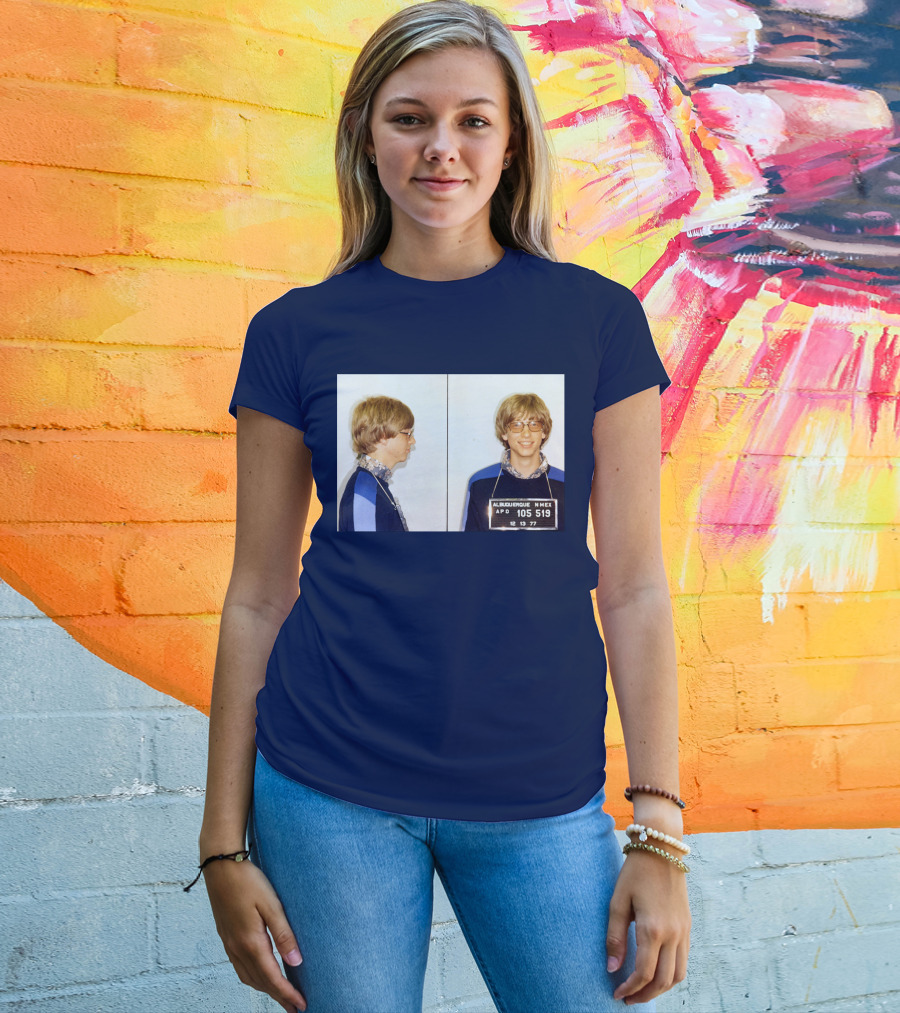 Bill Gates Albuquerque Mugshot 1977 T-Shirt