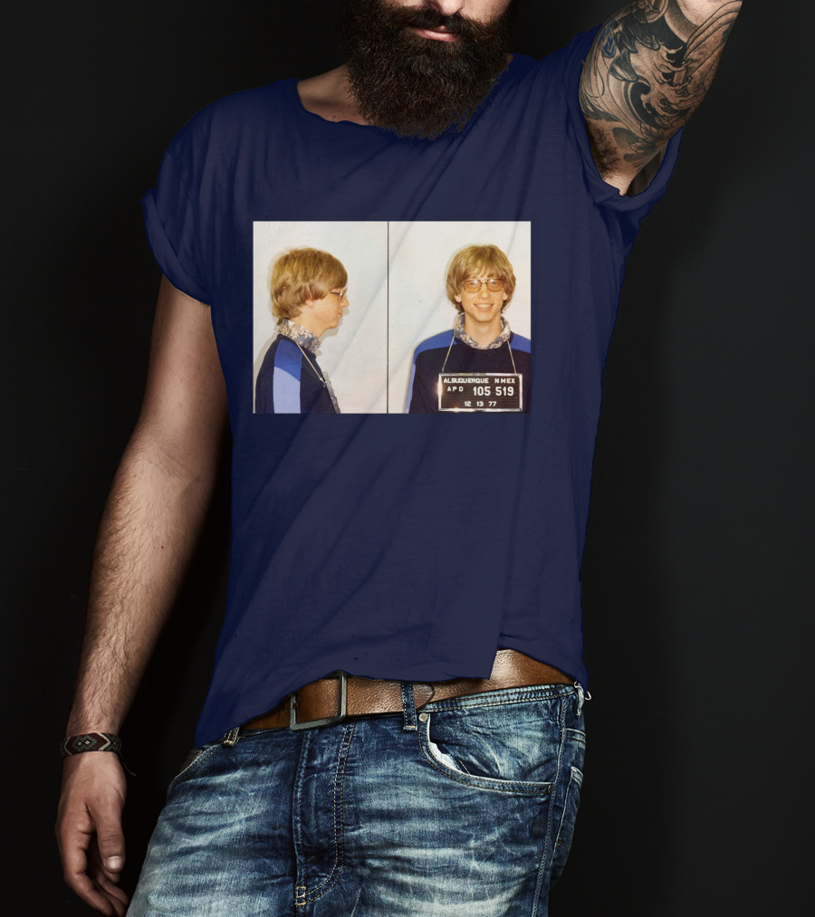 Bill Gates Albuquerque Mugshot 1977 T-Shirt