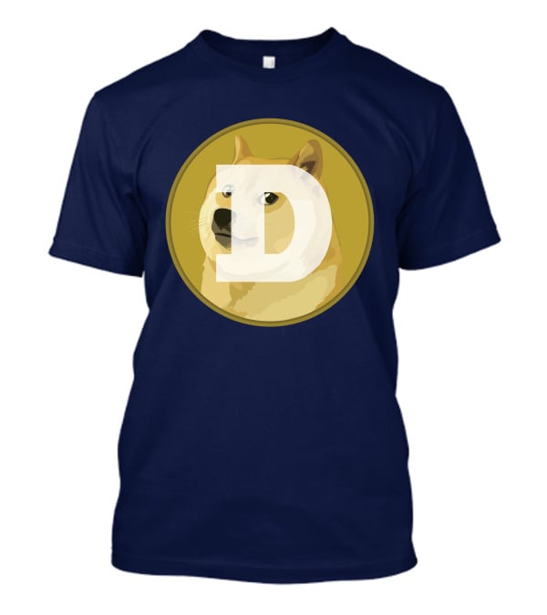 Dogecoin Dog Meme Cryptocurrency Icon D Letter T-Shirt