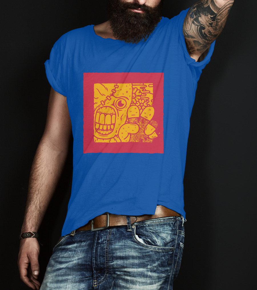 Biomaster 3 Last Escape Panic Zombie Face And Floral Background T-Shirt