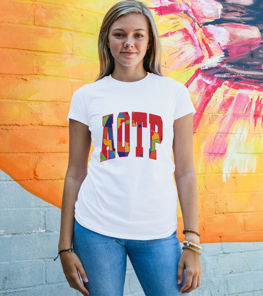 AOTP Bold Multicolor Lettering T-Shirt