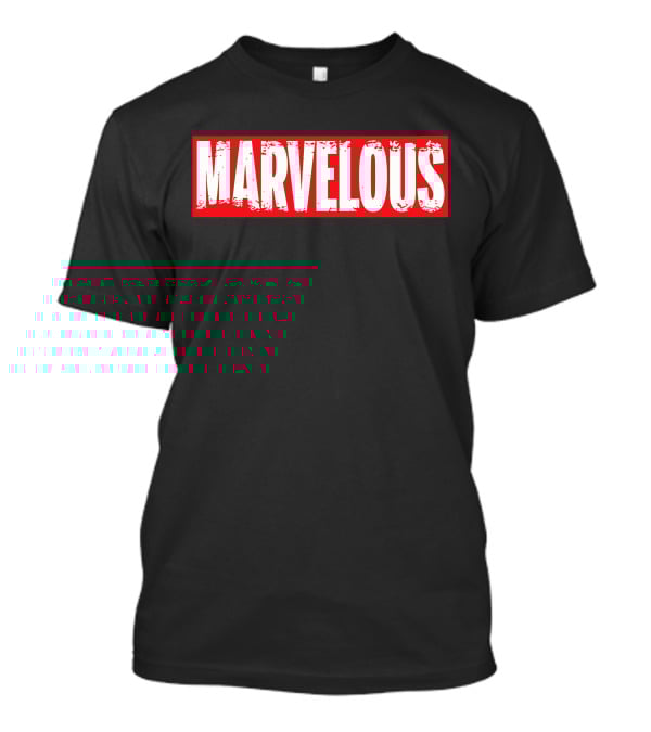 MARVELOUS Bold Red Block Lettering T-Shirt