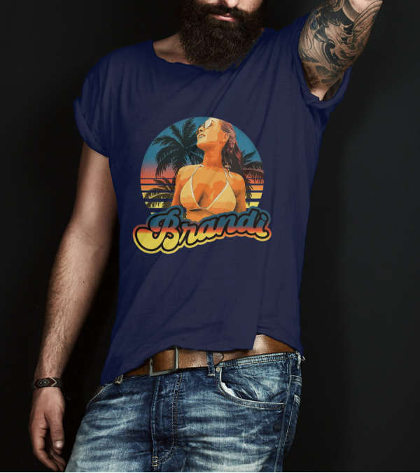 Brandi Lauren Tropical Sunset Palm Trees T-Shirt