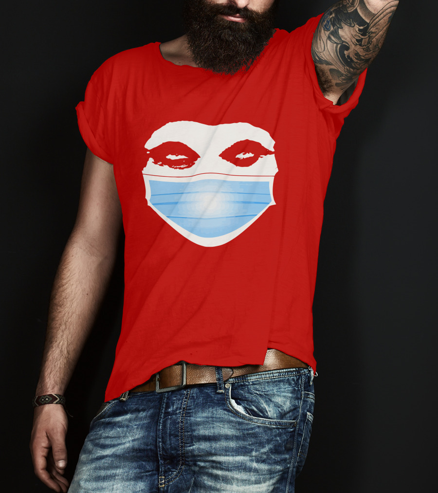Greg Gutfeld Red Face Mask T-Shirt