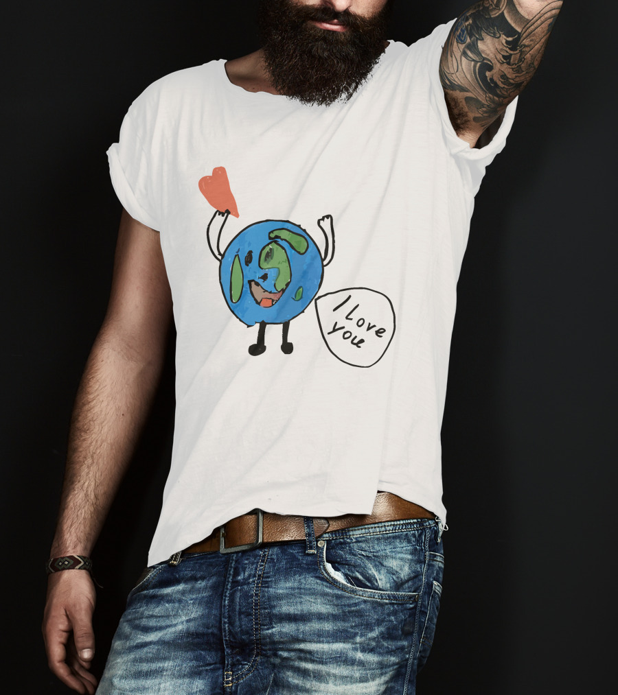 I Love You Earth Heart T-Shirt