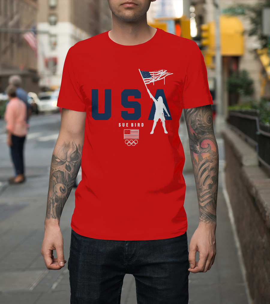 USA Sue Bird Flag Bearer Olympic T-Shirt