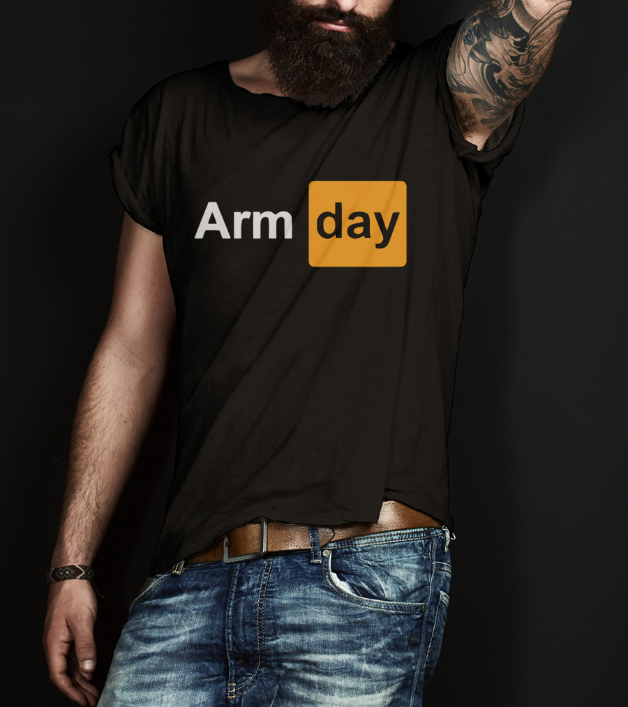 Arm Day Bodybuilding Workout Gym Motivation T-Shirt