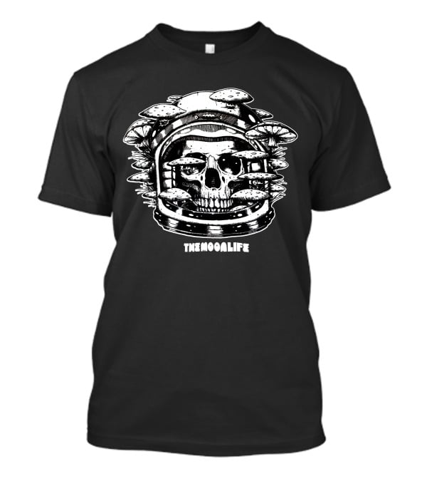 THEMOONLIFE Shrooms Of Doom Skull Astronaut T-Shirt