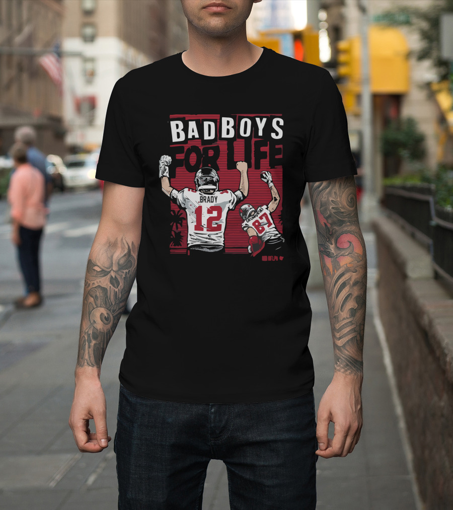 Brady Gronkowski Bad Boys For Life Football 12 87 T-Shirt