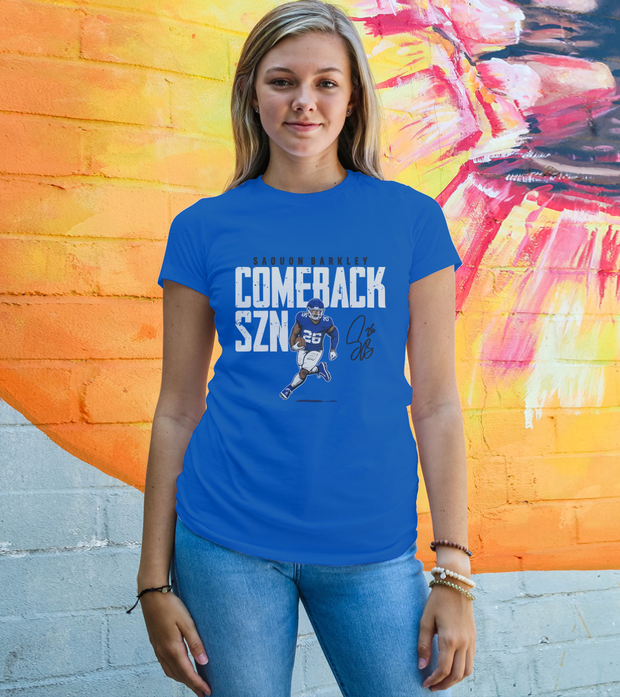 Saquon Barkley Comeback SZN 26 Football T-Shirt