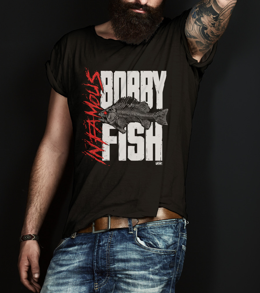 Bobby Fish Infamous AEW Red Star T-Shirt