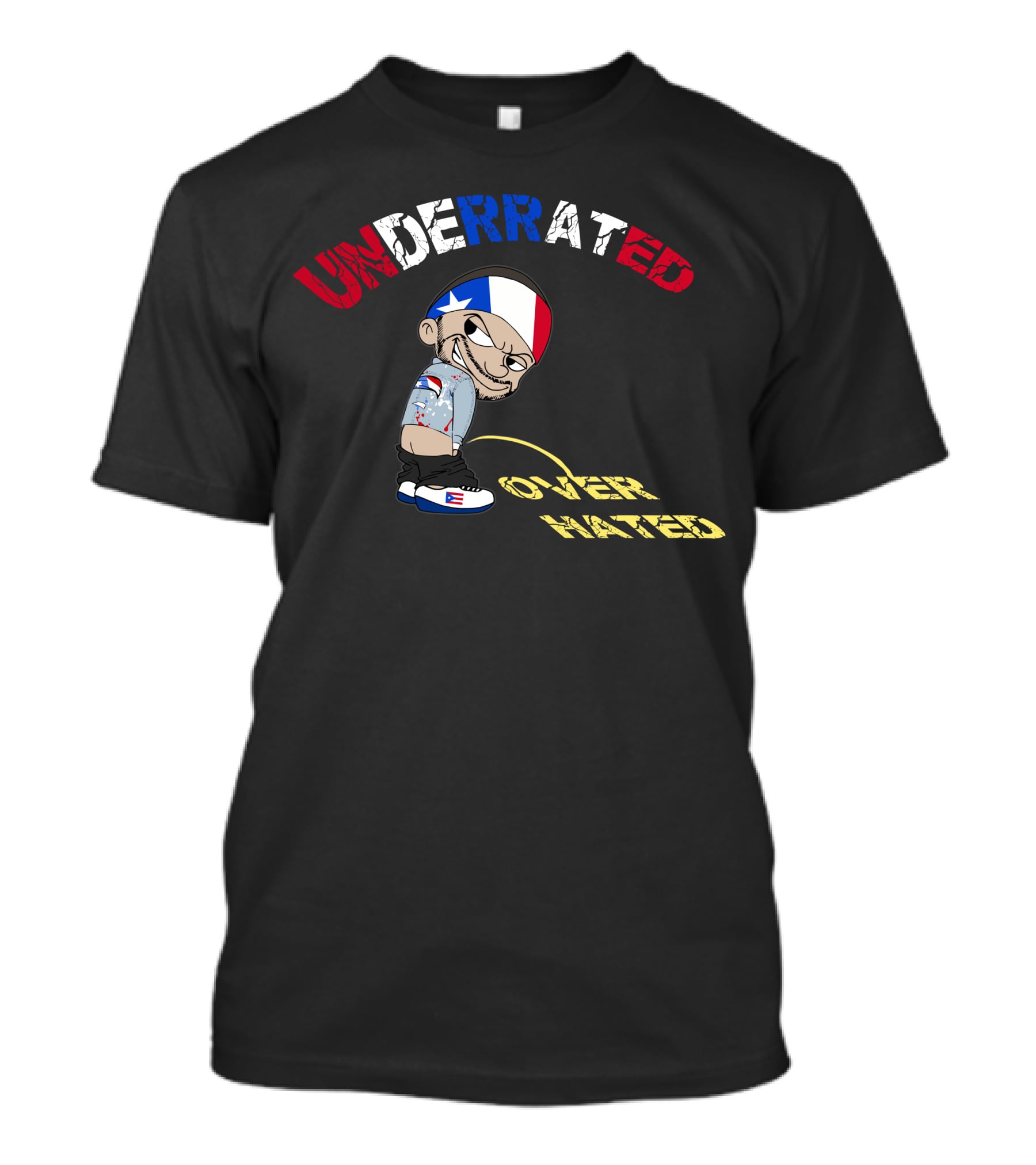 Underrated Over Hated Flag Character Street T-Shirt