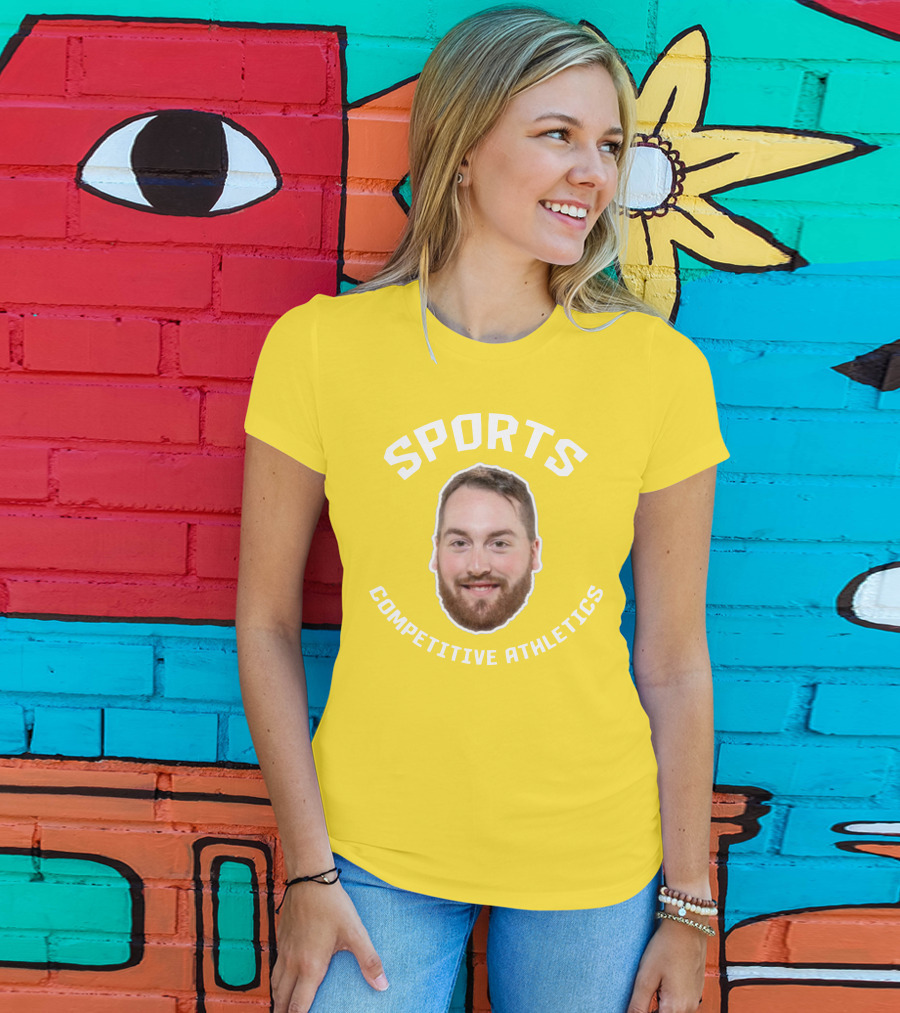 Sports Competitive Athletics Bearded Face T-Shirt