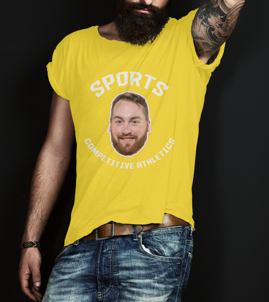 Sports Competitive Athletics Bearded Face T-Shirt