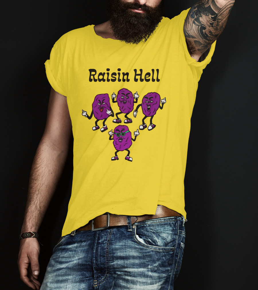Raisin Hell Dancing Cartoon Purple Raisins T-Shirt