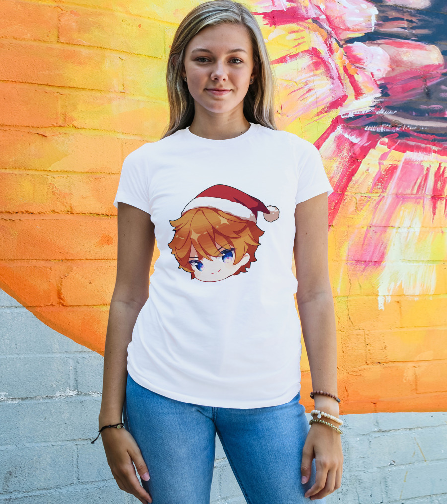 Griffin Burns Chibi Childe Xmas Santa Hat T-Shirt