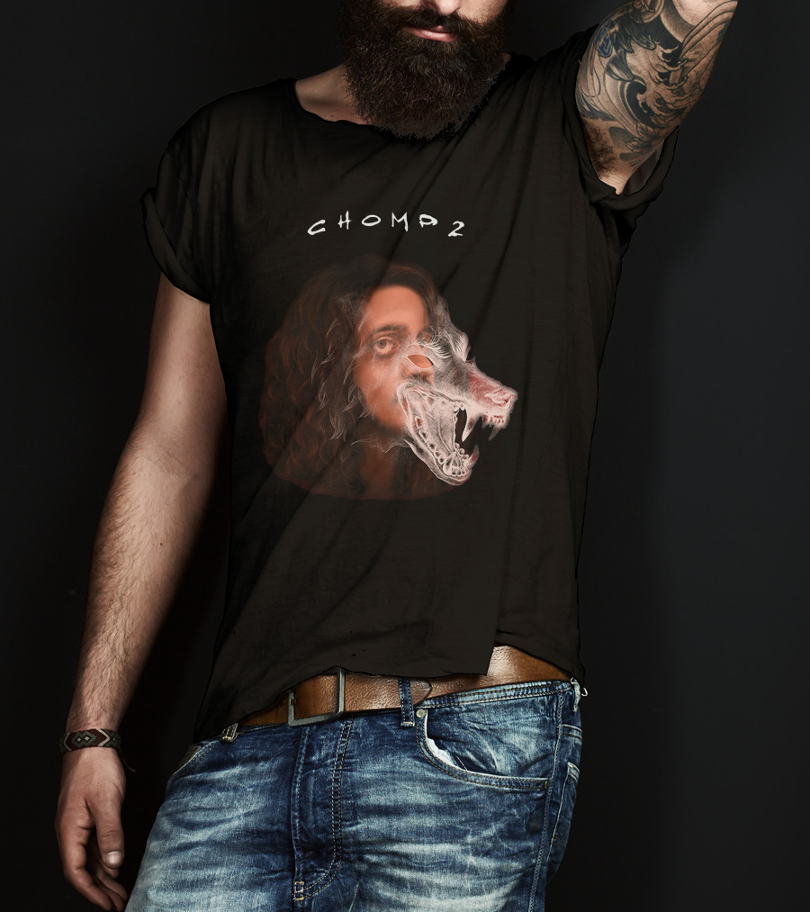 Russ Chomp 2 Smoke Wolf Face T-Shirt