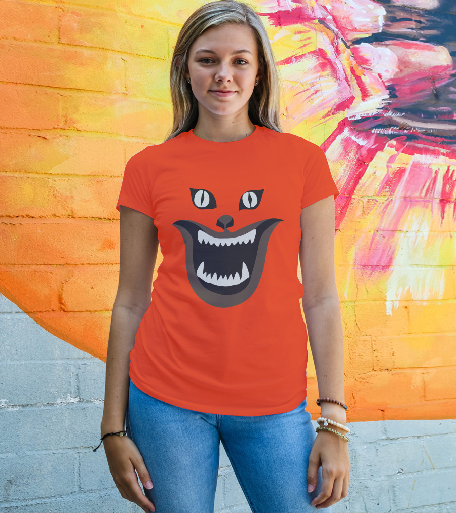 Hausu Cat Face Illustration Iconic Japanese Horror Movie Image T-Shirt