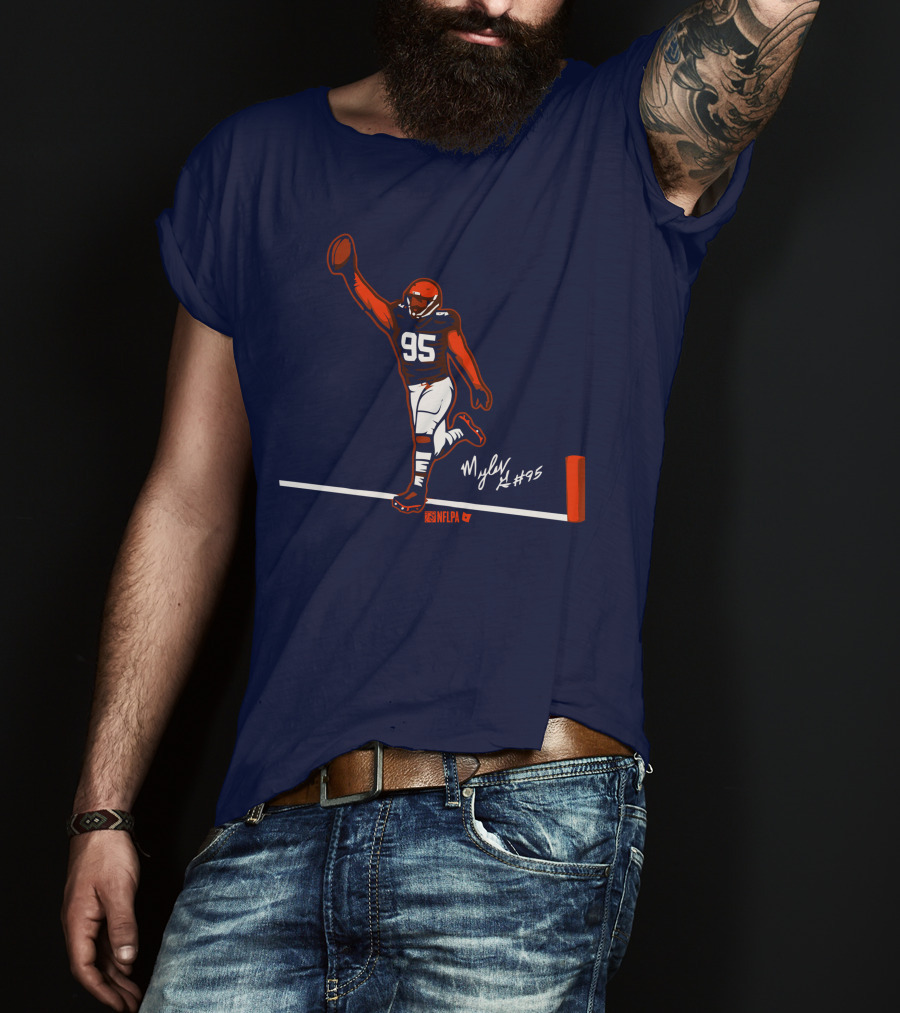 Myles Garrett Flash For Six NFLPA Browns #95 T-Shirt