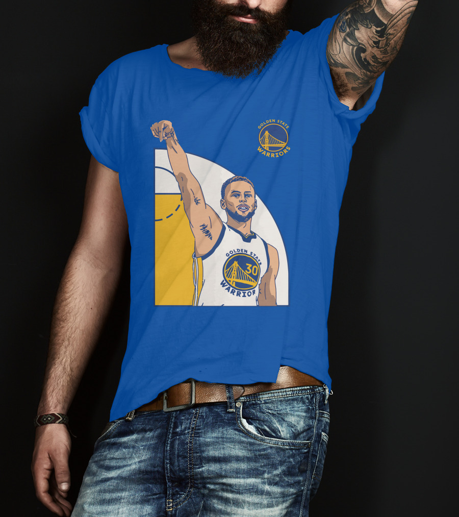 Stephen Curry Golden State Warriors NBA Royal 30 T-Shirt