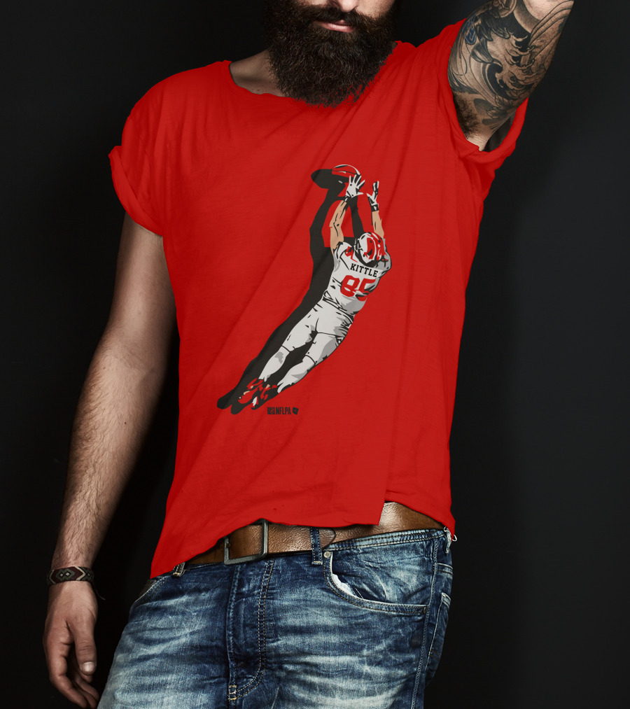 George Kittle 85 NFLPA The Grab Football Catch T-Shirt