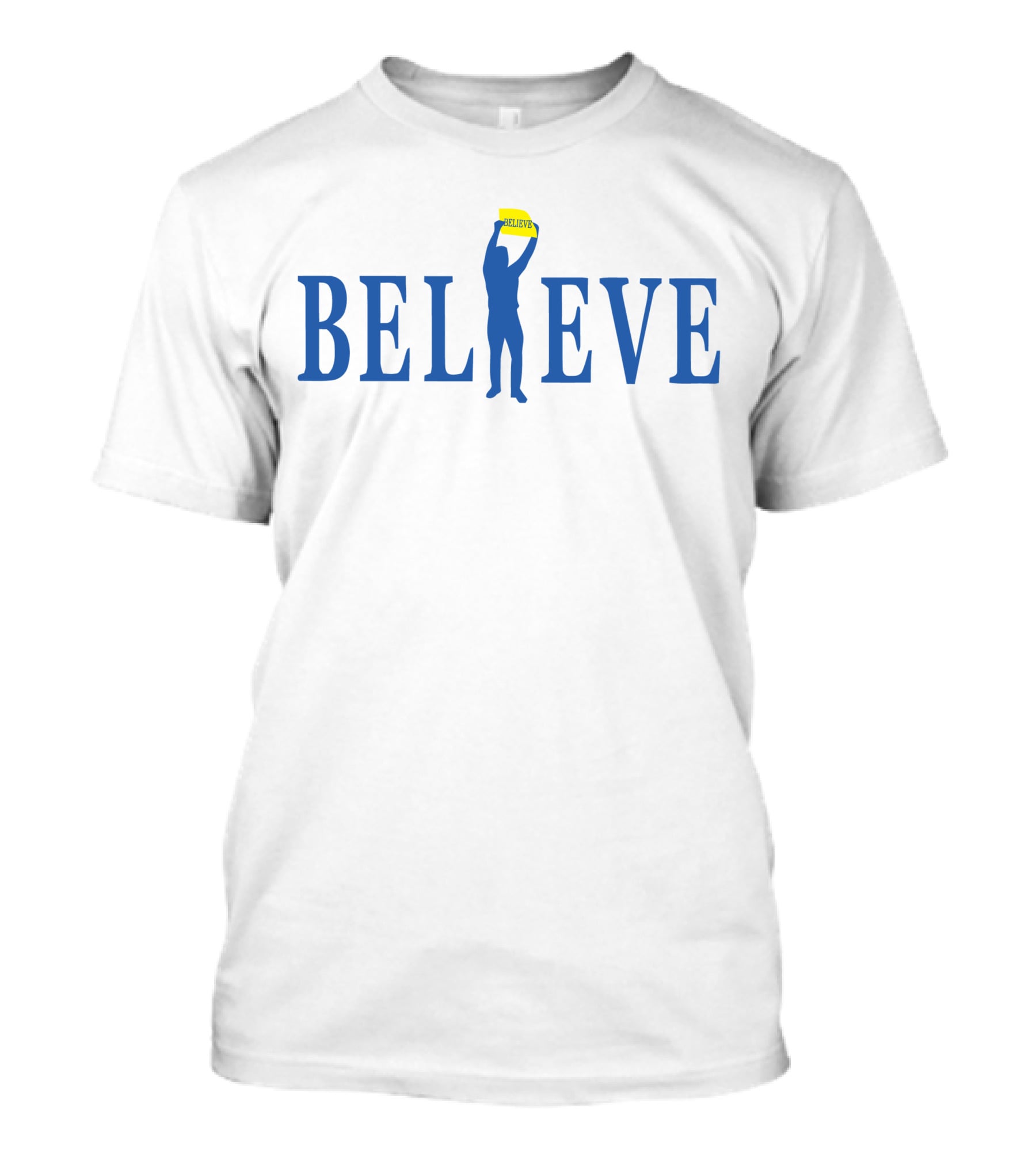 Jarred Kelenic Believe Blue Silhouette Holding Sign T-Shirt