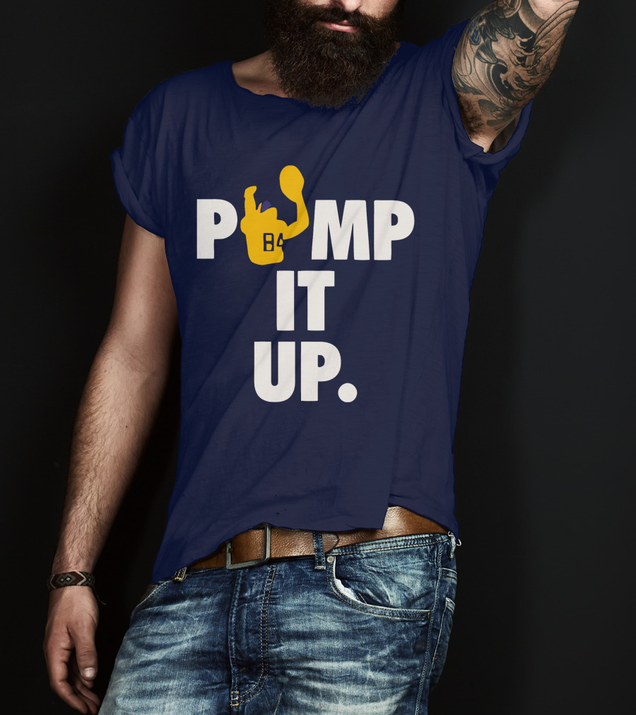 Pump It Up Blue B4 Ninety Football Gesture T-Shirt