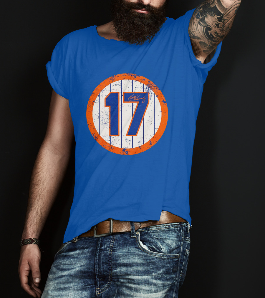 Keith Hernandez 17 New York Mets Jersey Number Signature Classic T-Shirt